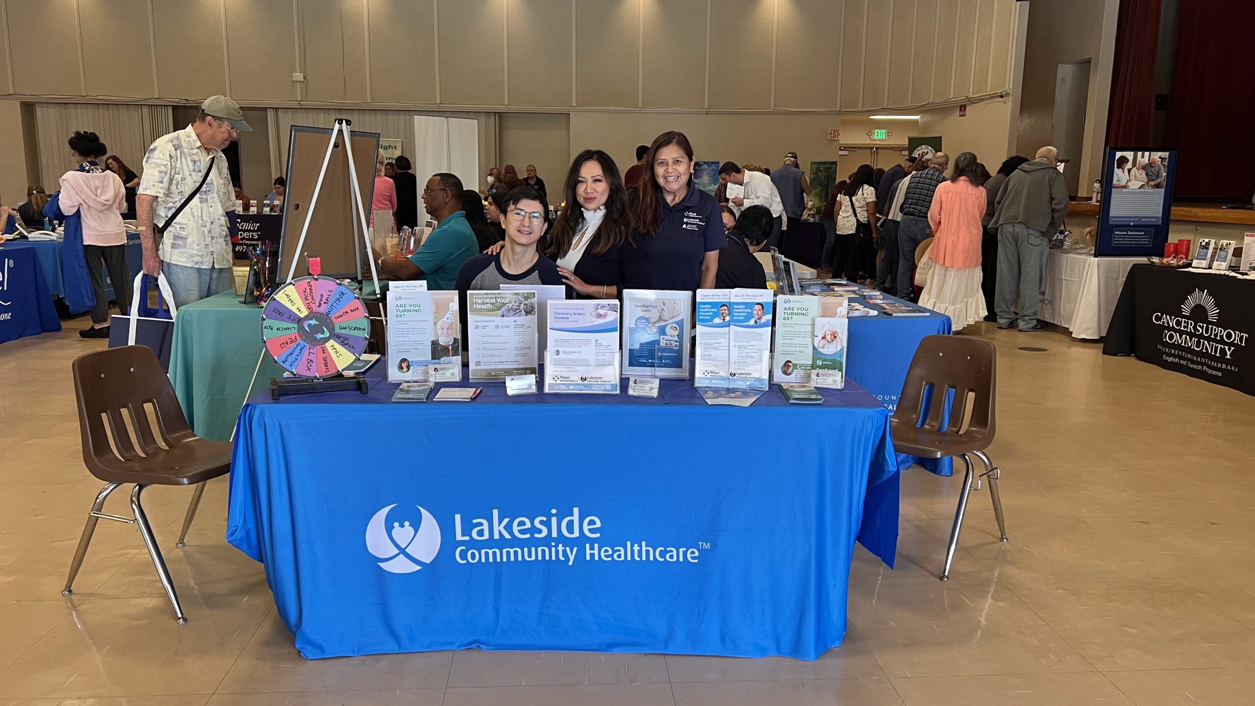 Infinity Health Consultancy Agency team at the Lakeside Community healthcare event providing seniors Medicare guidance.