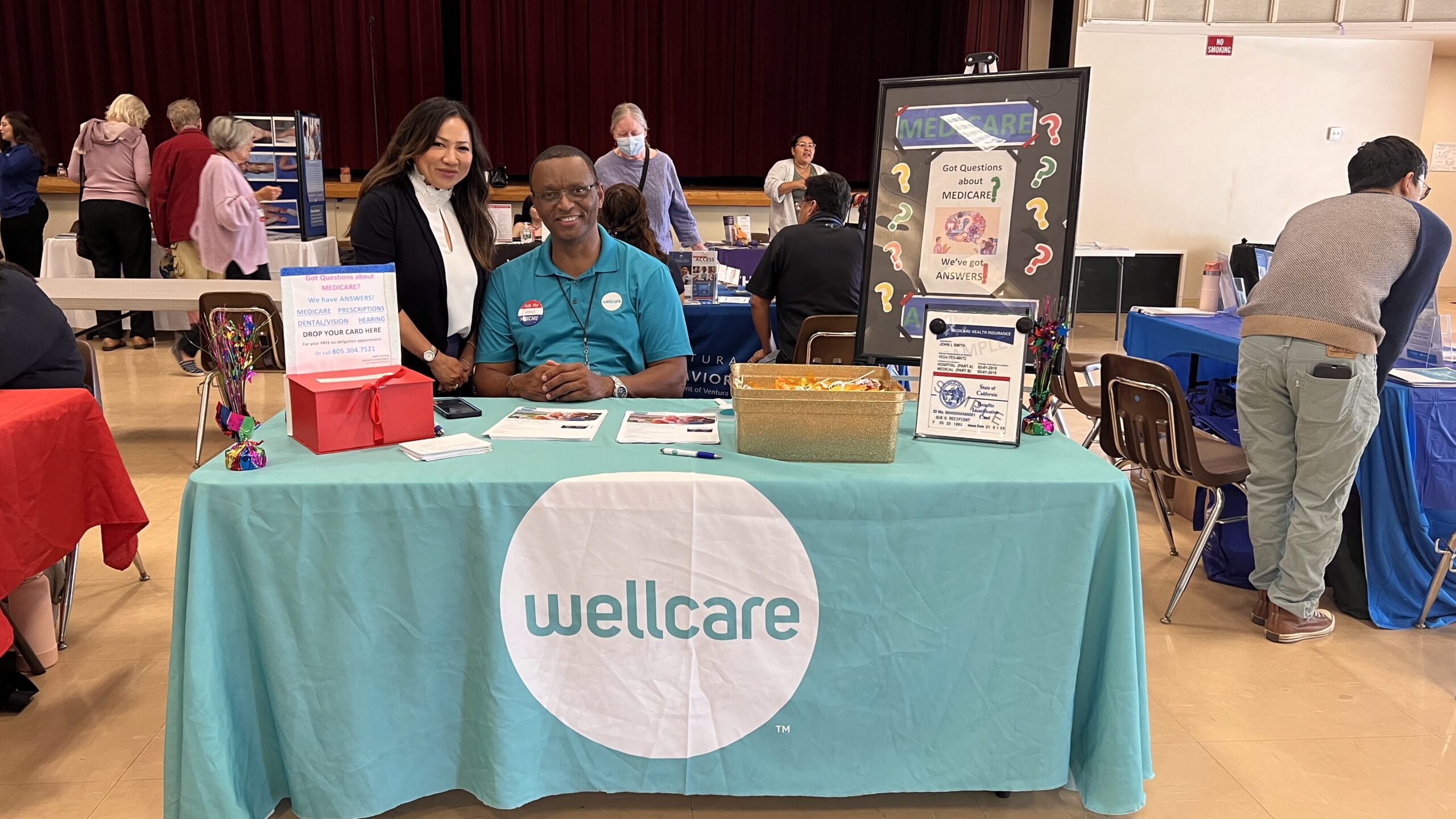 Two ladies at a healthcare event